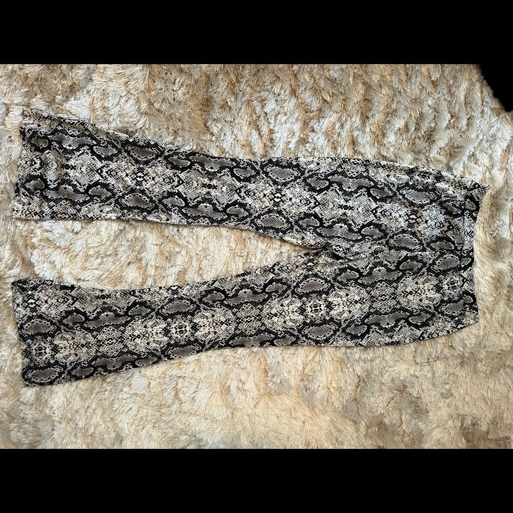 Snake skin party pants